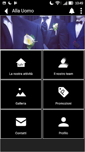 Android application Alla Uomo screenshort