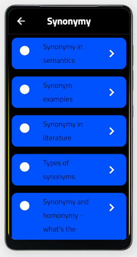 Synonymy Screen 2
