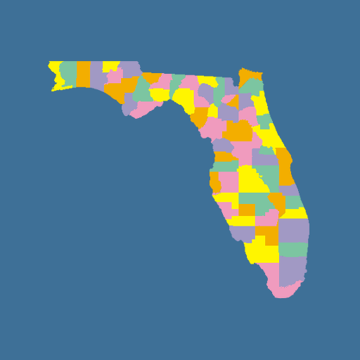 Florida Map Puzzle  Icon