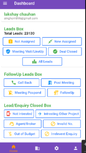 Mahadev Estate CRM Screen 2