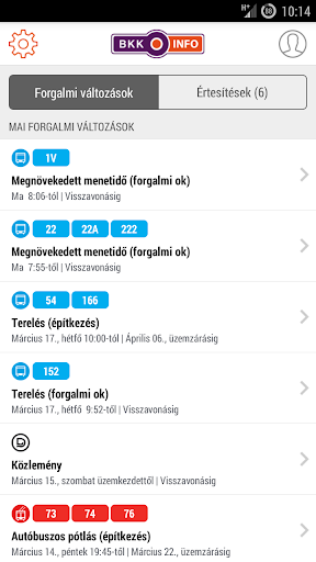 Android application BKK Info screenshort