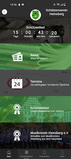 Android application Schützenverein Heinsberg screenshort