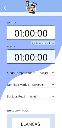 Don Pepe Chess Clock Screen 3