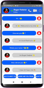 Captura de Pantalla 11 Roger Federer Fake Video Call android