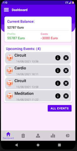 Android application FitPocketStudio screenshort