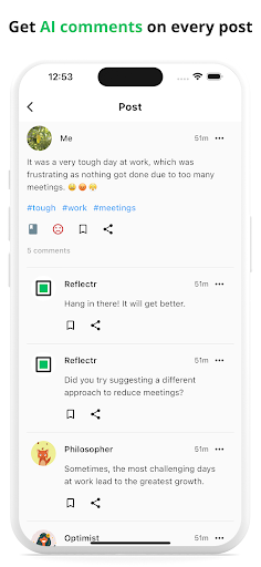 Reflectr AI Journal & Diary Screen 3