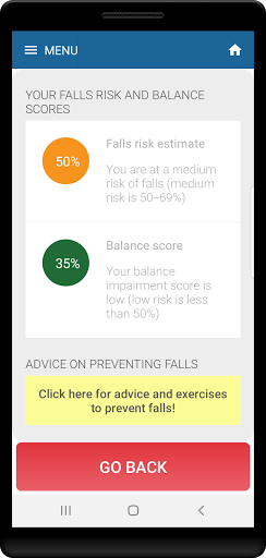 Android application Kinesis Balance - basic screenshort