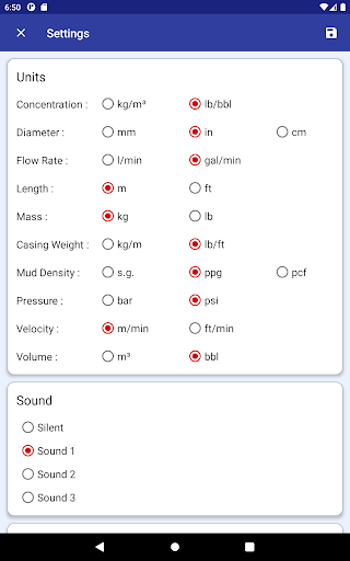 Screenshot of Drilling Fluids Pro