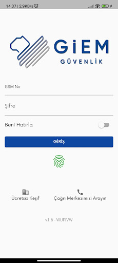 Android application GİEM Güvenlik screenshort