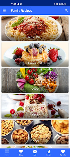 Android application Family Recipes screenshort