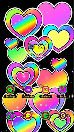 Android application Black Heart Pattern- Wallpaper screenshort