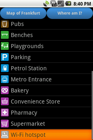 Frankfurt Amenities Map