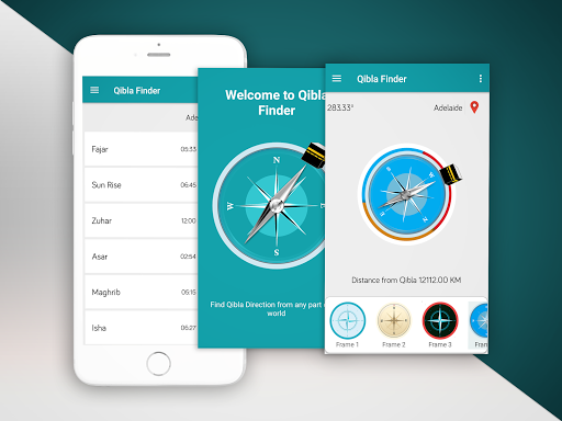 Android application Qibla Direction Finder screenshort