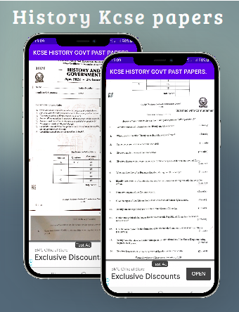 Android application Kcse history: past papers screenshort