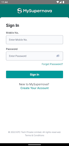 Android application MySupernova screenshort