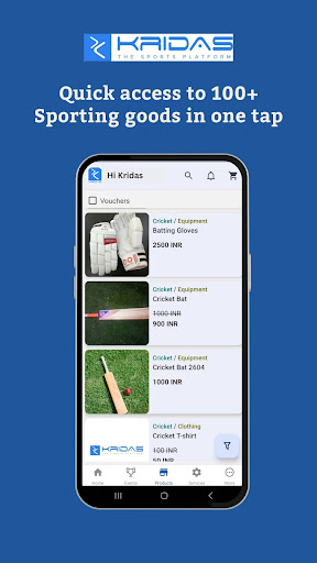 Android application Kridas screenshort