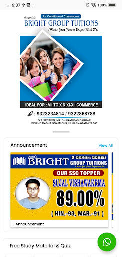 Bright Group Tuitions Screen 2