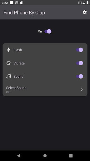 Android application Find Phone by Clap screenshort