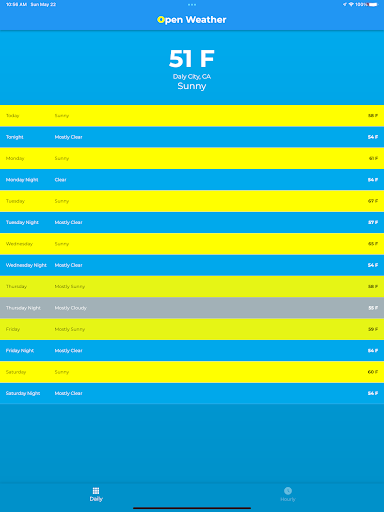 Open Weather Screen 3