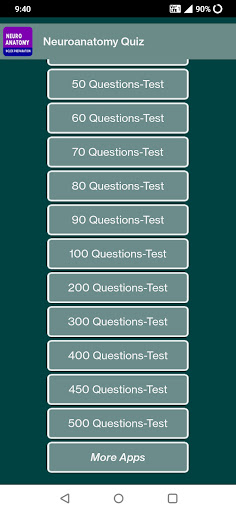 Neuroanatomy Quiz Screen 2