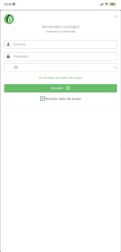 Android application GestDigital screenshort