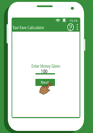 Android application Taxi Fare Calculator screenshort