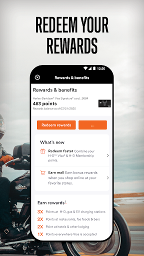 Screenshot of Harley-Davidson® Visa® Card