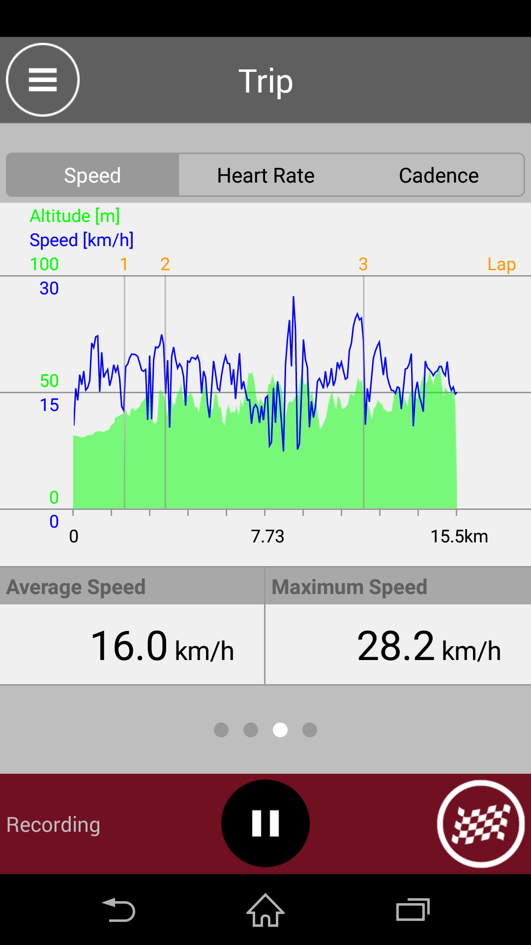 Android application Cateye Cycling™ screenshort