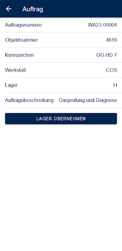 COS-Materialentnahme Screen 3