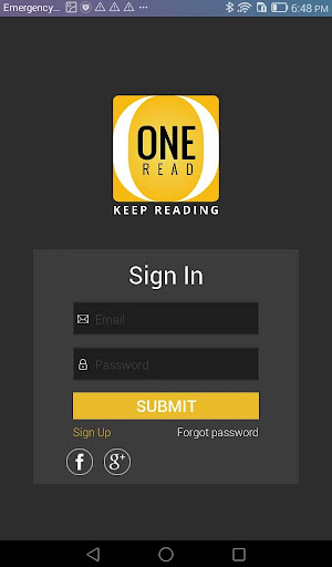 OneRead Screen 2