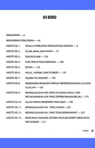Android application Syarah Al Arbain screenshort