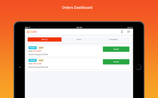 boons Merchant App Screen 2