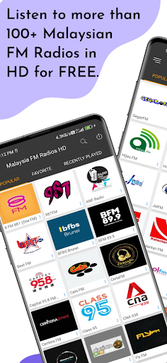 Android application Malaysia FM Radios HD screenshort