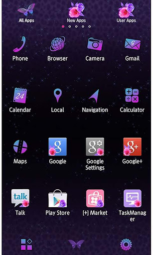 Violet Hearts Theme +HOME Screenshot