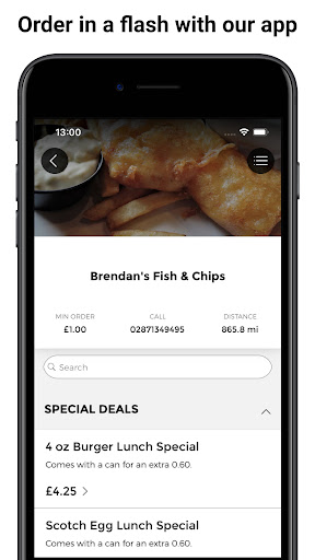 Android application Brendan's Fish & Chips screenshort