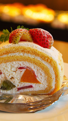 Android application strawberry cake wallpaper screenshort