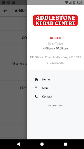 Android application Addlestone Kebab Centre screenshort