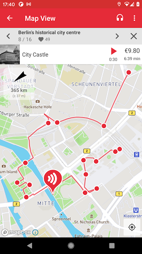 Android application stadt im ohr audio walk Berlin screenshort