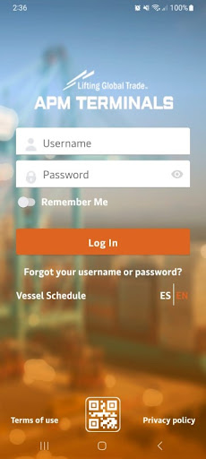 Android application APM Terminals México screenshort
