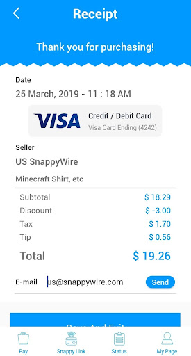 SnappyWire  Cryptocurreny Ready POS Payment