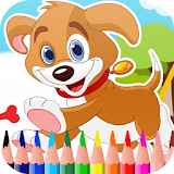 Dogs Coloring Book Free icon