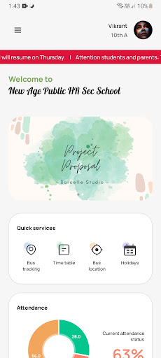 Android application New Age Public School Dhangri screenshort