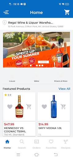Android application Regal Wine & Liquor Warehouse screenshort