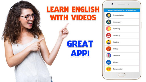 Android application Learn English with Videos screenshort