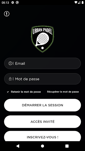 Android application Urban Padel Lausanne screenshort