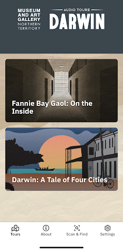 Android application Darwin Audio Tours screenshort