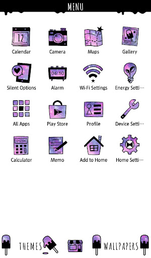 Popsicle Galaxy Theme Screen 2
