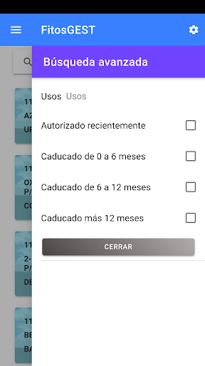 Android application FitosGest Vademecum screenshort