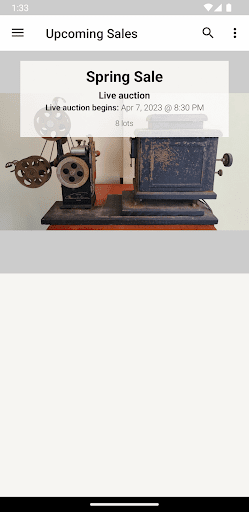 Android application East-Wing Online Auctions screenshort