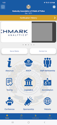 Android application Kentucky Chiefs of Police screenshort